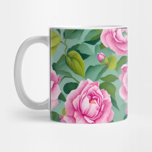 Floral Pattern Camellia Flowers Mug